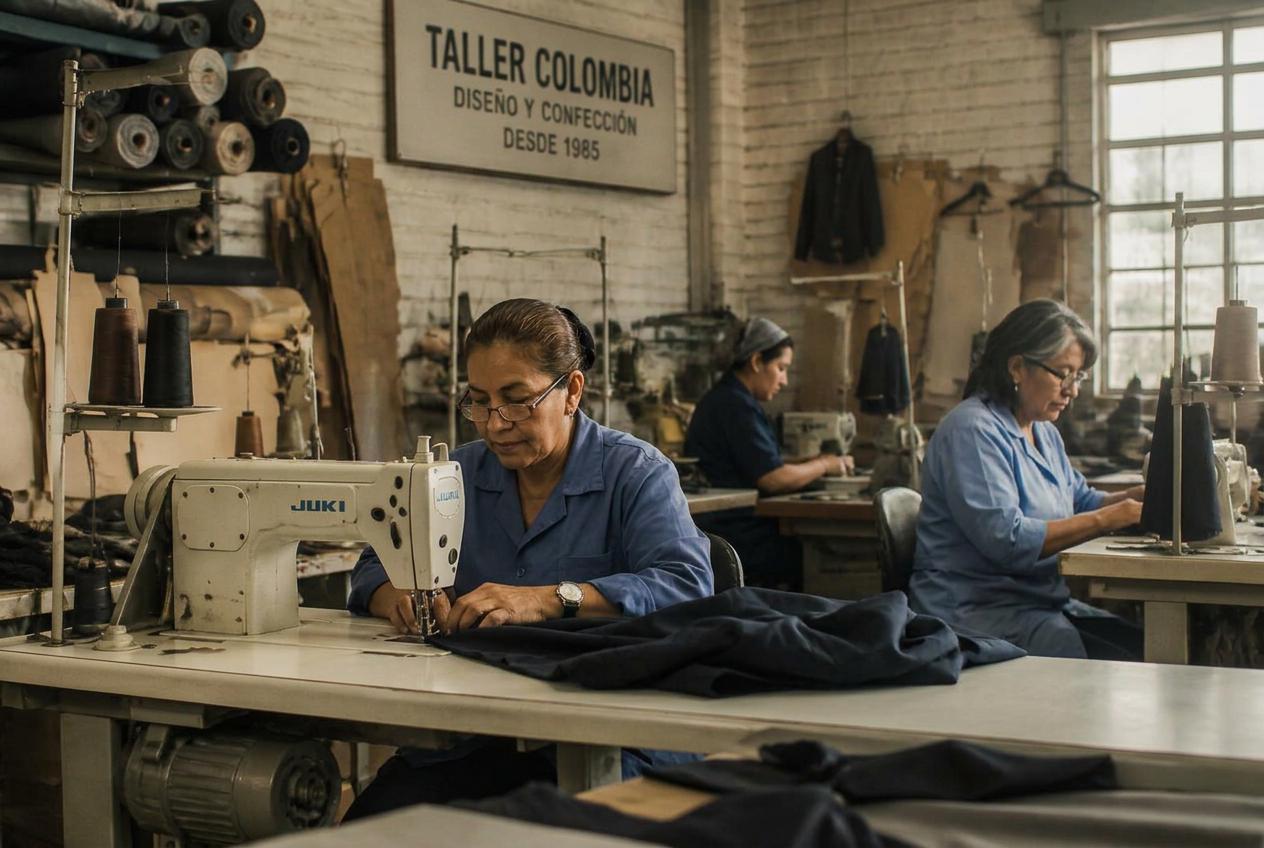 Costureras de Aramis trabajando en el taller